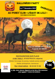 Affiche Halloween Party - Equit de Lulu - poney club