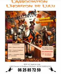 Equit de lulu poney club - programme Haloween 2024